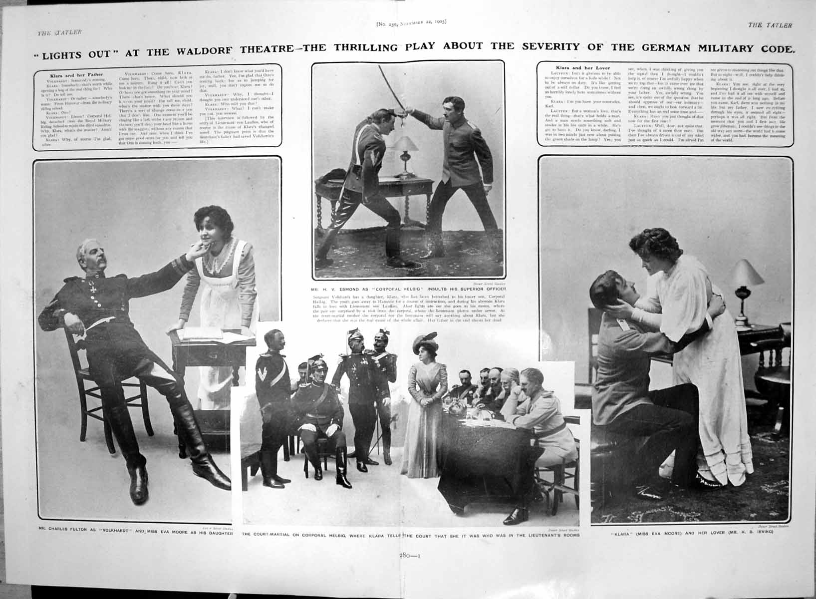 Old Lights Out Waldorf Theatre Play Severity German Military Code 190 20th