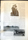Old Print Queen Alexandra Copenhagen Wreck Hilda St Malo Big Anchor 1905 20th