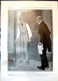 Antique Print Humour Hour Tom Browne Irish Hotel Jackson Waiter Boots 1905 20th