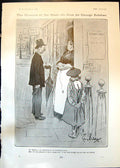 Old Print Humour G Belcher Collecting Drunkards Home Maids Soliloquy 1905 20th