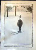 Old Winter Holidays Norway Boy Snow Skis Christmas Bran Pie A Ross 19 20th