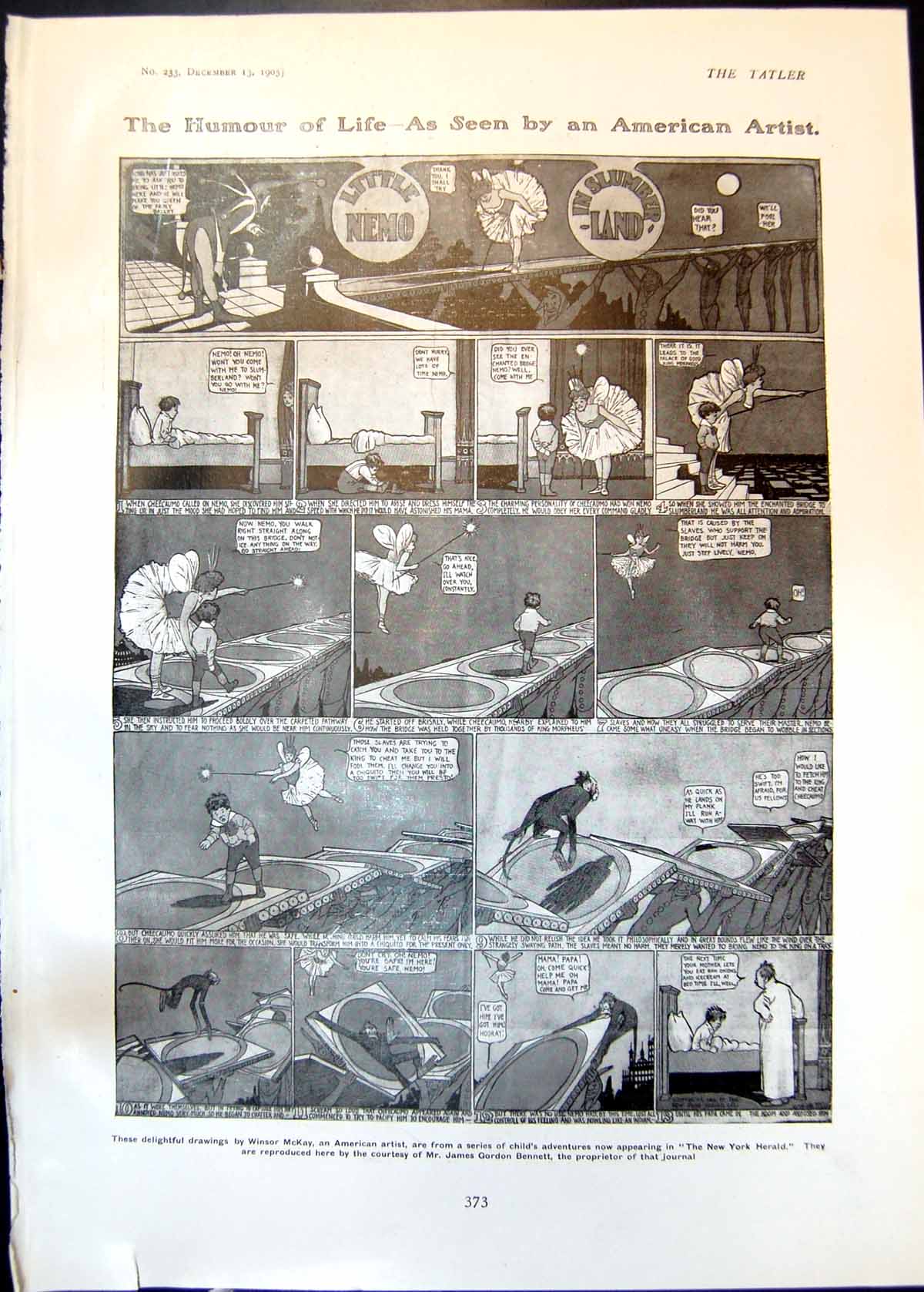 Old Humour Life Windsor Mckay American Artist Childs Adventures 1905 20th