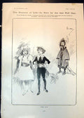 Antique Print Humour Life Phil May The Jilt Boy Girl Arm Other Crying 1905 20th