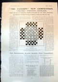Old Antique Print Strategy Competition Bracelet Parisian Diamond Co 1905 20th