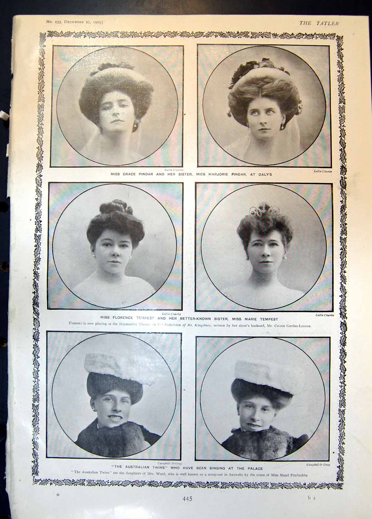 Old Grace Marjorie Pindar Florence Marie Tempest American Rowers 1905 20th