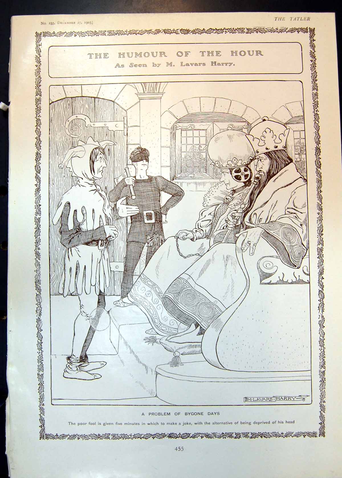 Old Humour M Lavars Harry Problem Bygone Days Yen How Six Wives 1905 20th