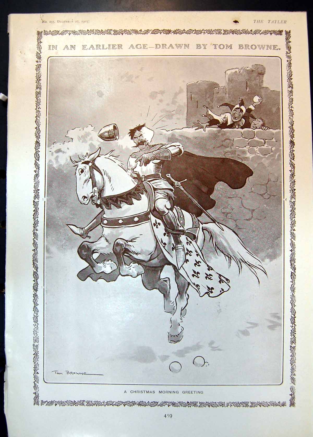 Antique Print Humour Christmas Morning Greeting Midsummer Nights Dream 1905