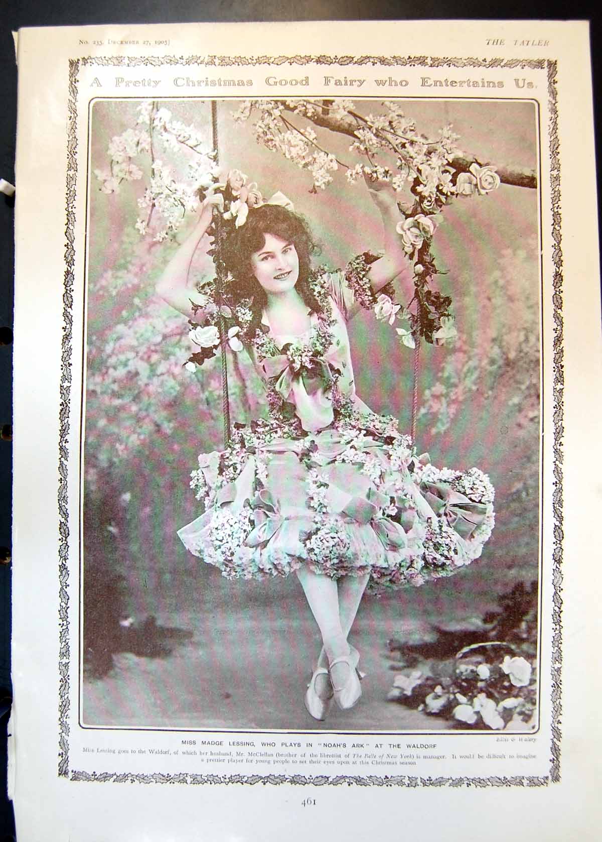 Antique Print Madge Lessing Noahs Ark Huntley Wright Mountain Climber 1905 20th