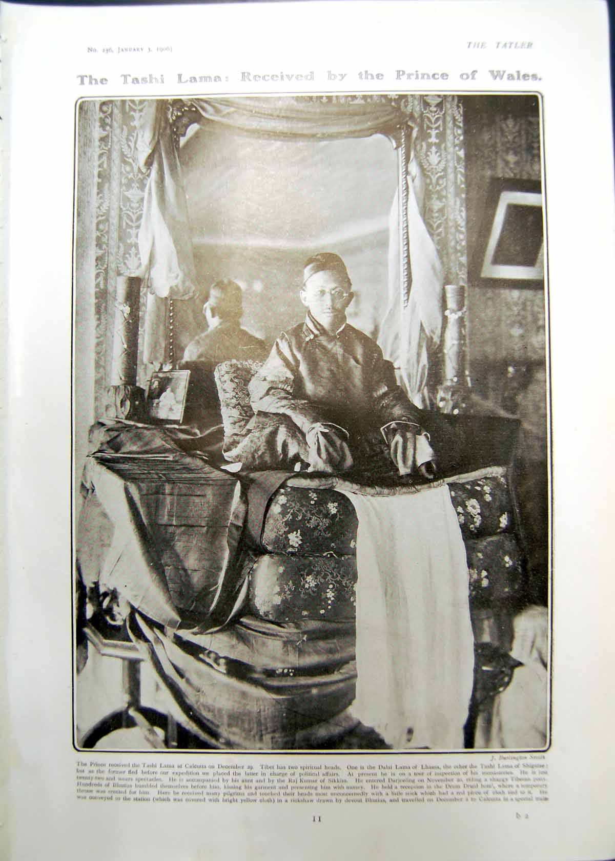 Antique Print Tashi Lama Received Prince Wales Sir Campbell Bannerman 1906 20th