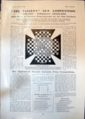 Antique Old Print Strategy Problems Parisian Five O'Clock Dress Velvet 1906
