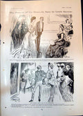 Old Print Humour Hour Lewis Baumer Show Sunday A Hartrick His Answer 1906 20th