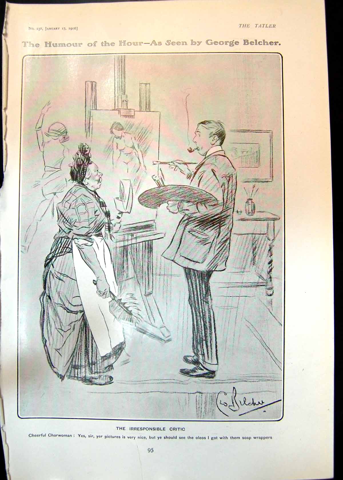 Old Humour Hour George Belcher Irresponsible Critic Girl Switzerland1