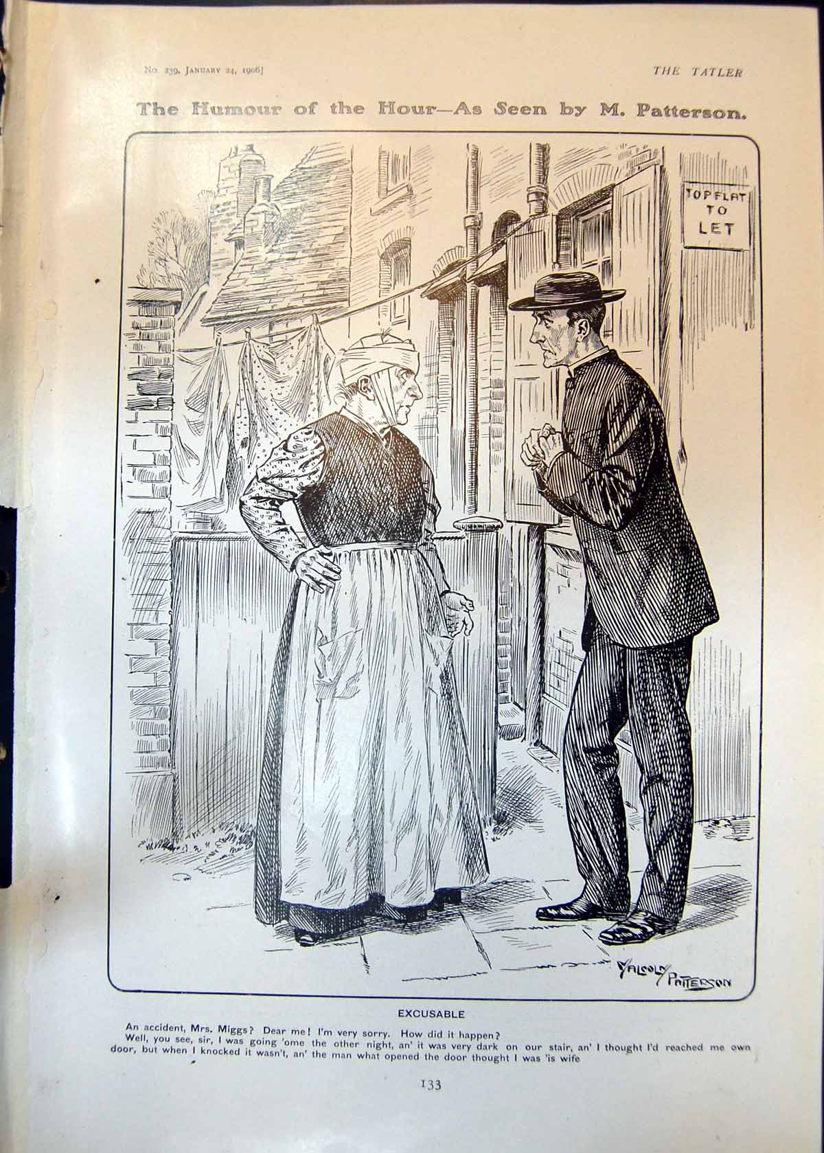 Old Humour Hour M Patterson Excusable Piazza Venice Oscar Wilson 1906 20th