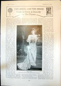 Old Antique Print Dinner Gown Pink Crepe De Chine Strategy Problem 1906 20th