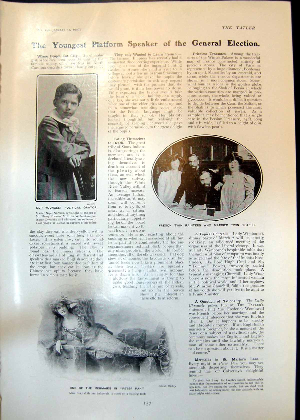 Old Print Nigel Norman Son Henry Mp Earl Iddesleigh William Le Queux 1906 20th