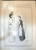 Original Old Antique Print Humour Life Phil May Maid Lady Sleigh Girl 1906 20th