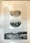 Old Rugby Richmond V Blackheath Oxford Crew Folly Bridge Coatee 1906 20th