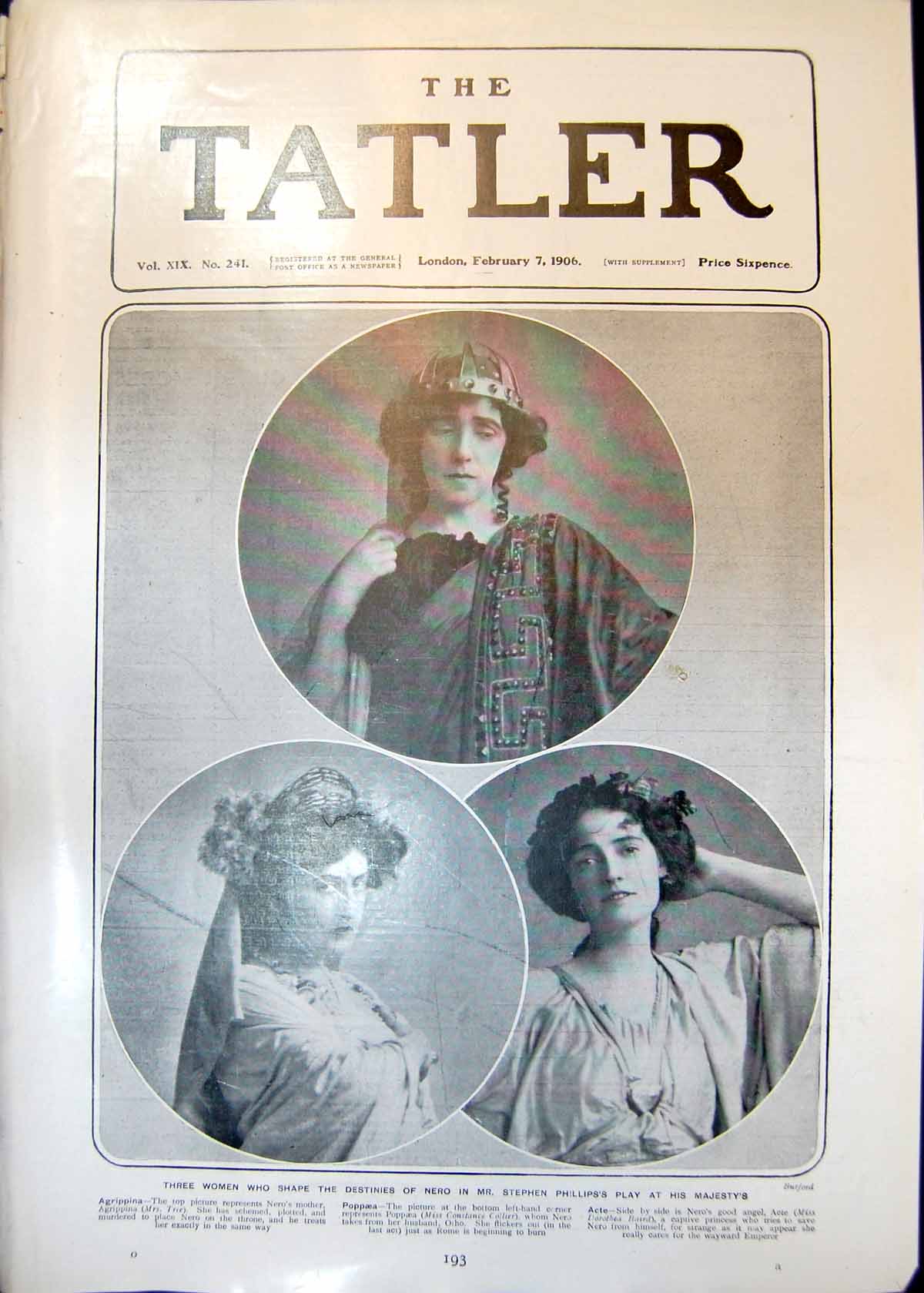 Old Women Shape Destinies Nero Stephen Phillips Play His Majestys 190 Victorian
