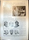 Antique Print Portrait Pipes Mr Gladstone Maude Mortimer Willie Deouin 1906