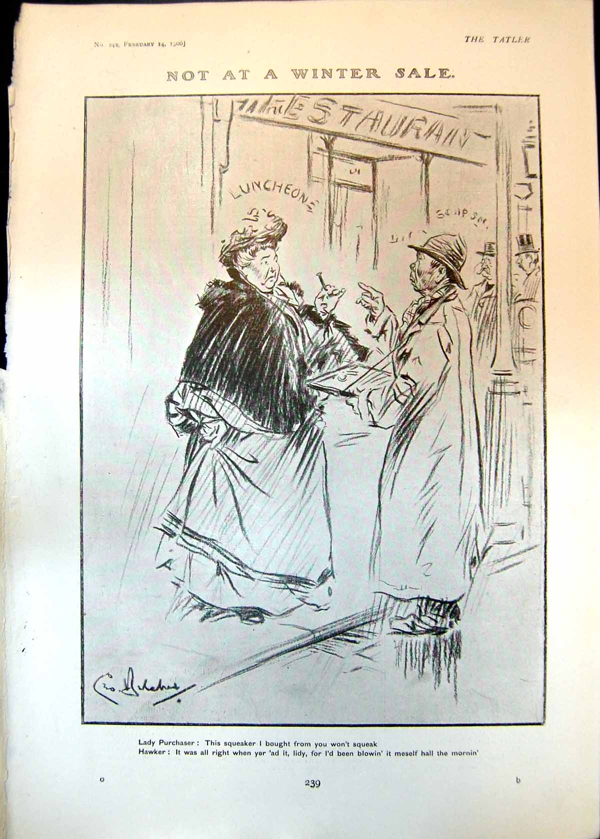 Old Not Winter Sale Lady Purchaser Hawker Cyril Maude Enid Brunton190 20th