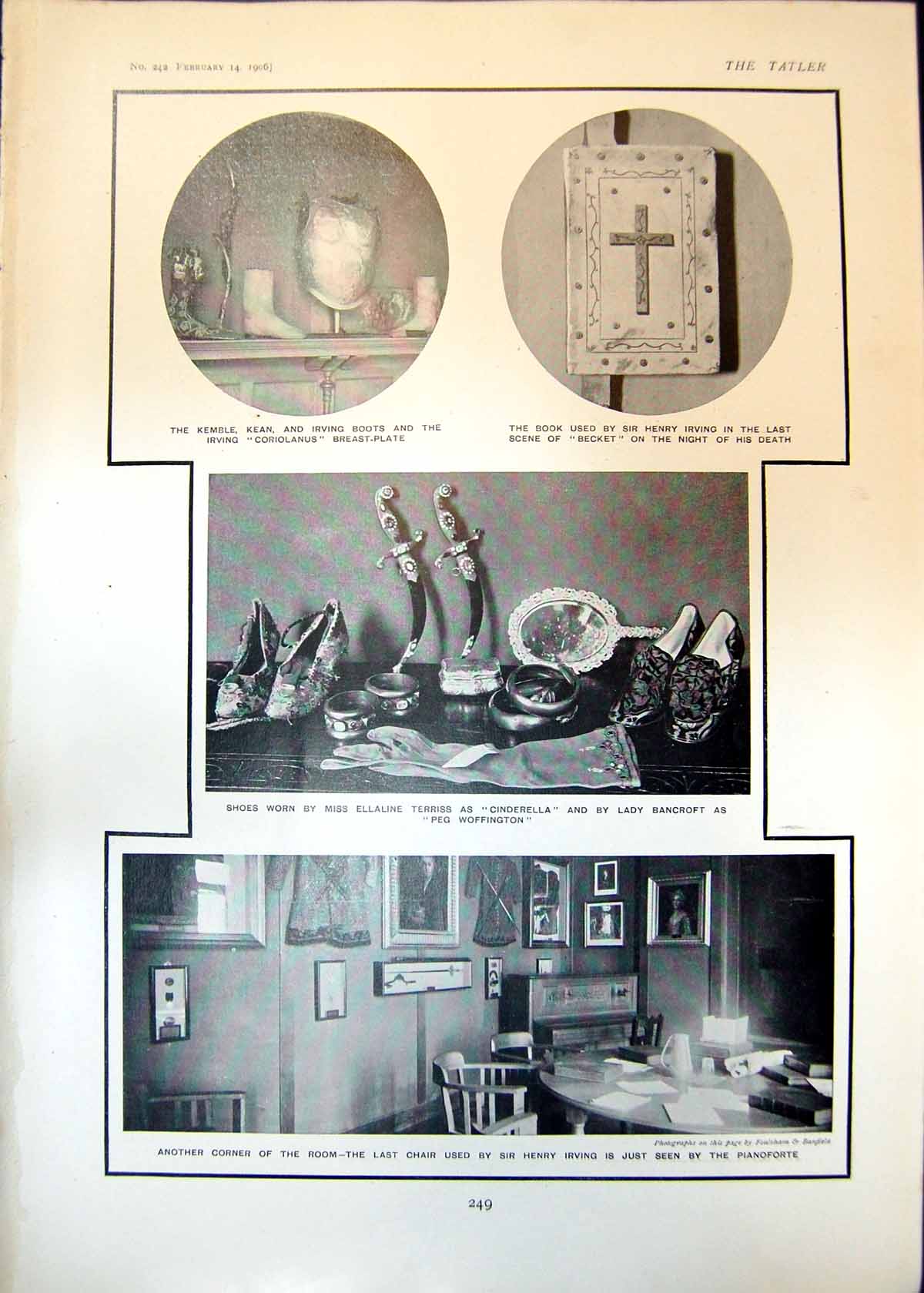 Old Theatrical Museum Seymour Hicks Chair Romance Lady Hamilton 1906 20th
