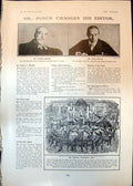 Antique Old Print Sir Francis Burnard Owen Seaman Punchs Mahogany Tree 1906