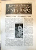 Old Print Mdlle Bady Resurrection Evie Green Fred Kaye Little Cherub 1906 20th