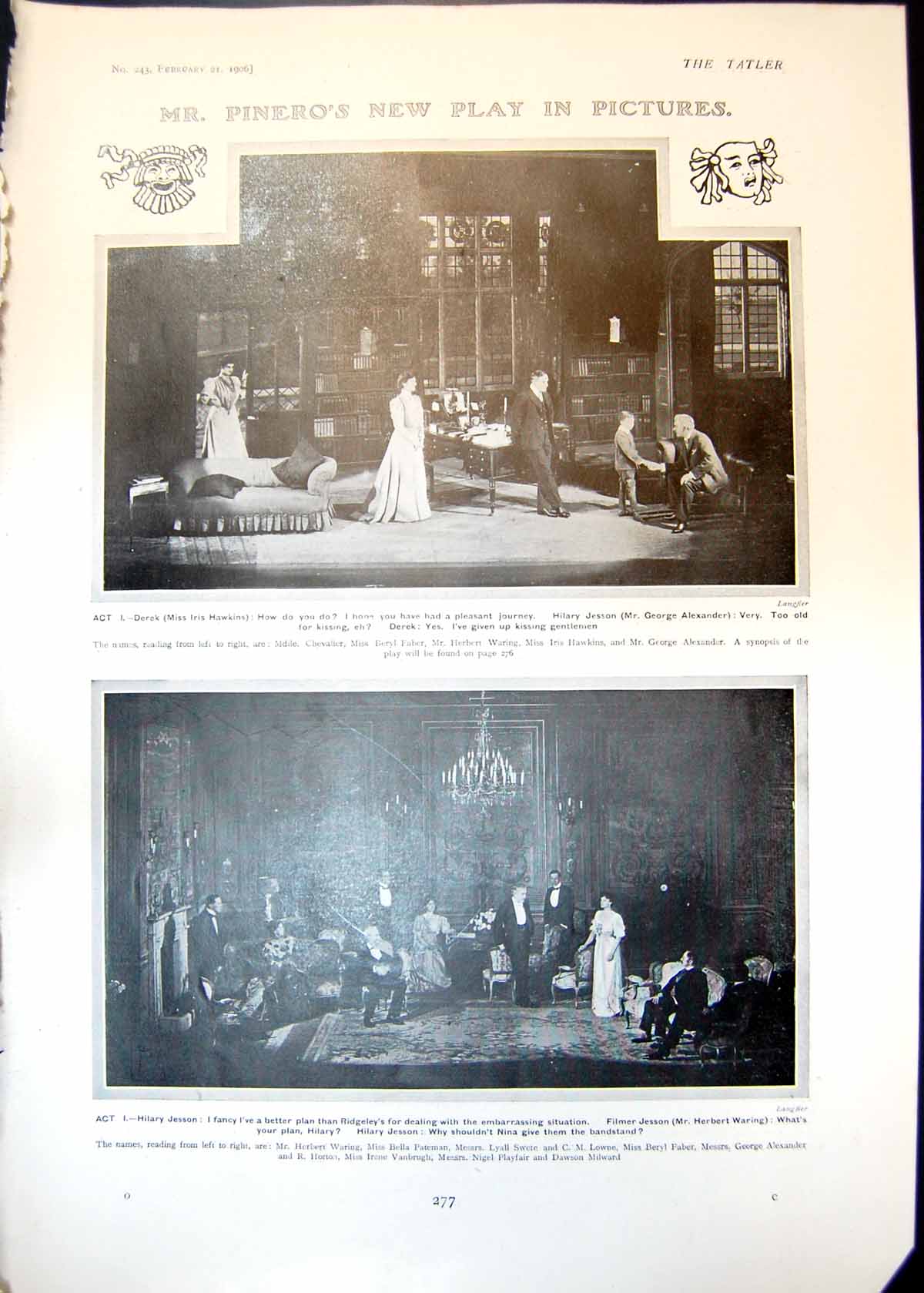 Old Pineros New Play Beryl Faber Herbert Waring Iris Hawkins C Lowne1