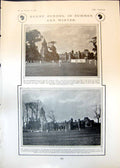 Old Print Rugby School Summer Winter Merry Go Round De Broke Richley 1906 20th