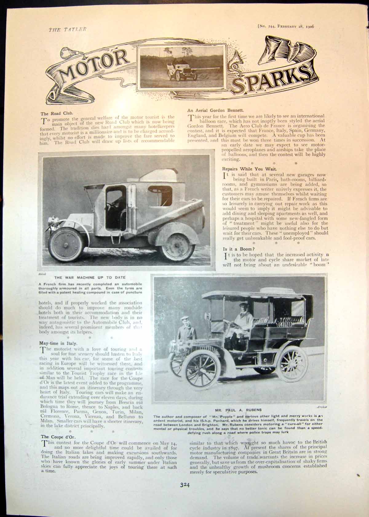 Old War Machine Up To Date Paul Rubens Panhard Sketch Editor Artist19 20th