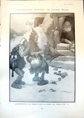 Old Antique Print Prehistoric People Finding Brokers Man Two Spooks 1906 20th