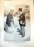 Antique Print Our By Election Tom Browne Canvasser Princes Indian Tour 1906