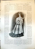 Original Old Antique Print Luxurious Cloth Coat Chase Baker Piano Player 1906