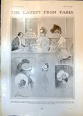 Old Latest From Paris Milliners Force Women Wear Hats Evening Wear 19 20th