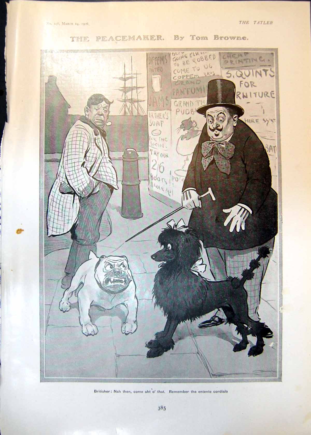 Old Peacemaker Tom Browne Dogs Fighting Mab Gertie Married Money1906 20th