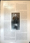 Antique Old Print Capt W Bell Mctaggart Mysore GMining Sir Alfred Newton 1906