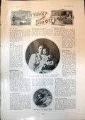Original Old Antique Print Portrait Czarina Baby Son Heir Russian Throne 1906