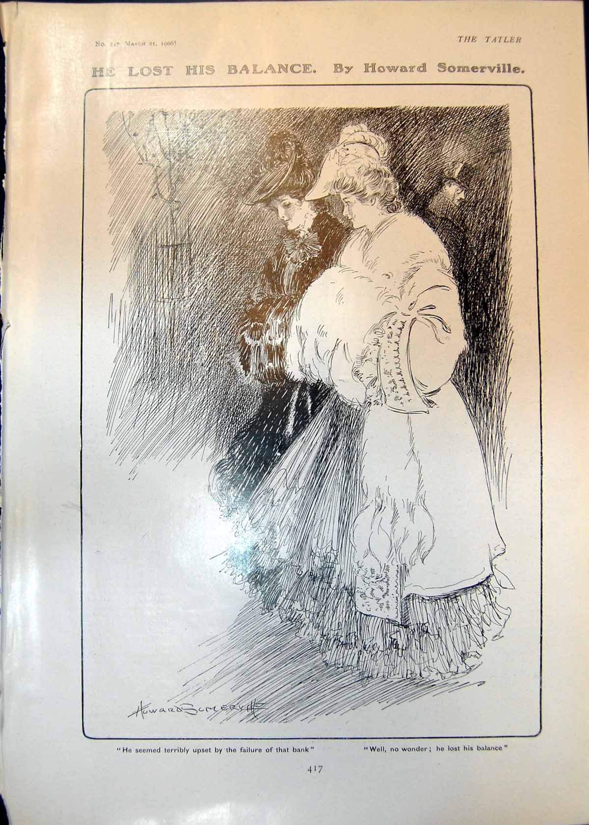 Old Lost His Balance Howard Somerville Couple Kissing Professor 1906 20th