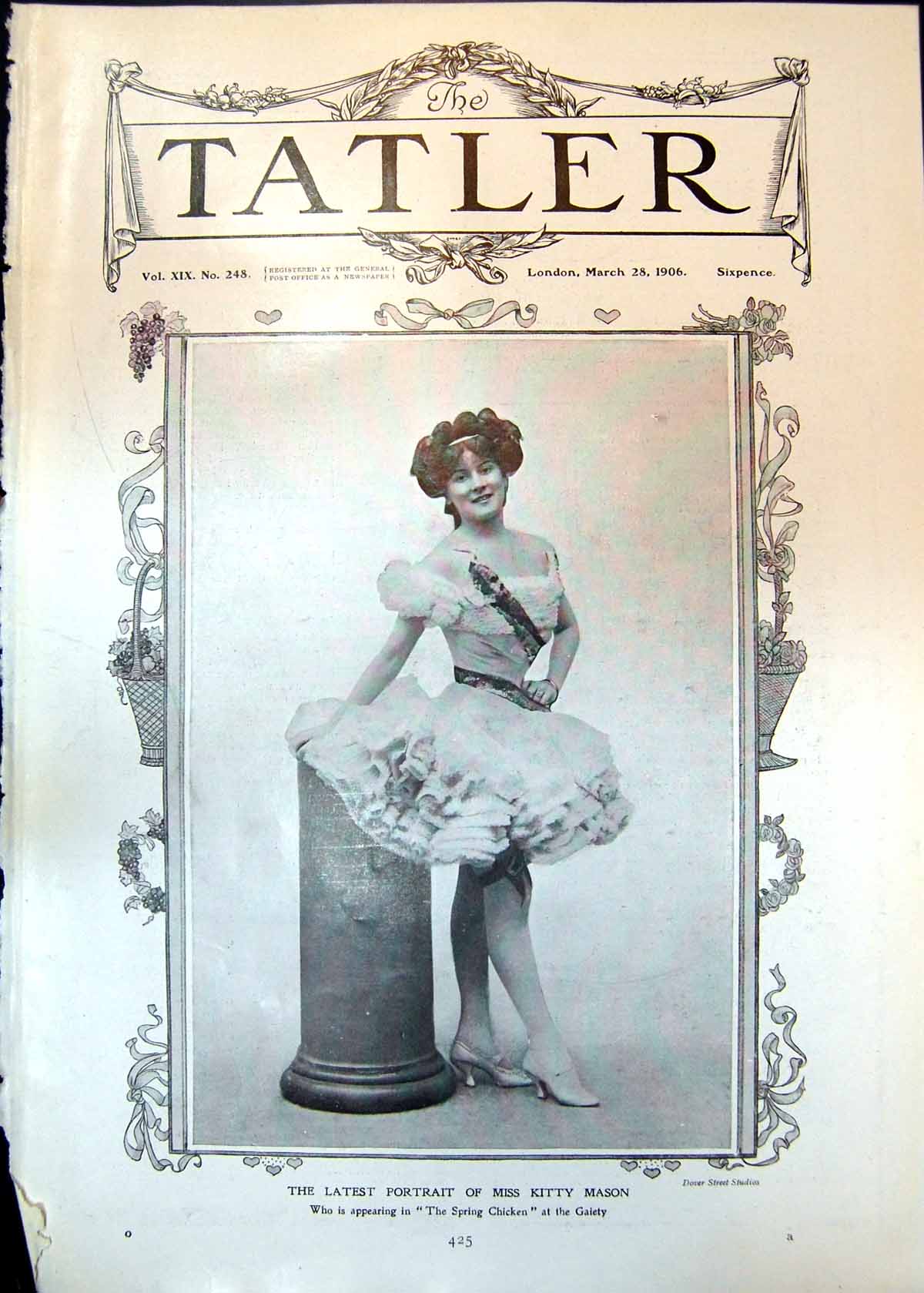 Antique Old Print Kitty Mason Prince Princess Max Baden Crocus Hyde Park 1906
