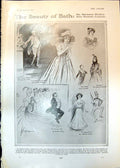 Old Print Beauty Bath Aldwych Theatre Seymour Hicks Ellaline Terriss 1906 20th