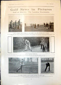Old Antique Print Golf Biarritz London Foursome Rules Etiquette Golf 1906 20th