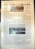Antique Print Golf Vardon Blackwell Sandwich Lincoln Meeting Huntsmen 1906 20th