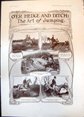 Old Art Jumping Lady Milbanke Kildare Foxhounds Yurk Ainsty Meet 1906 20th