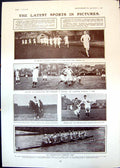 Old Print Oxford University Sports Cambridge Boat Crew Steeplechase 1906 20th