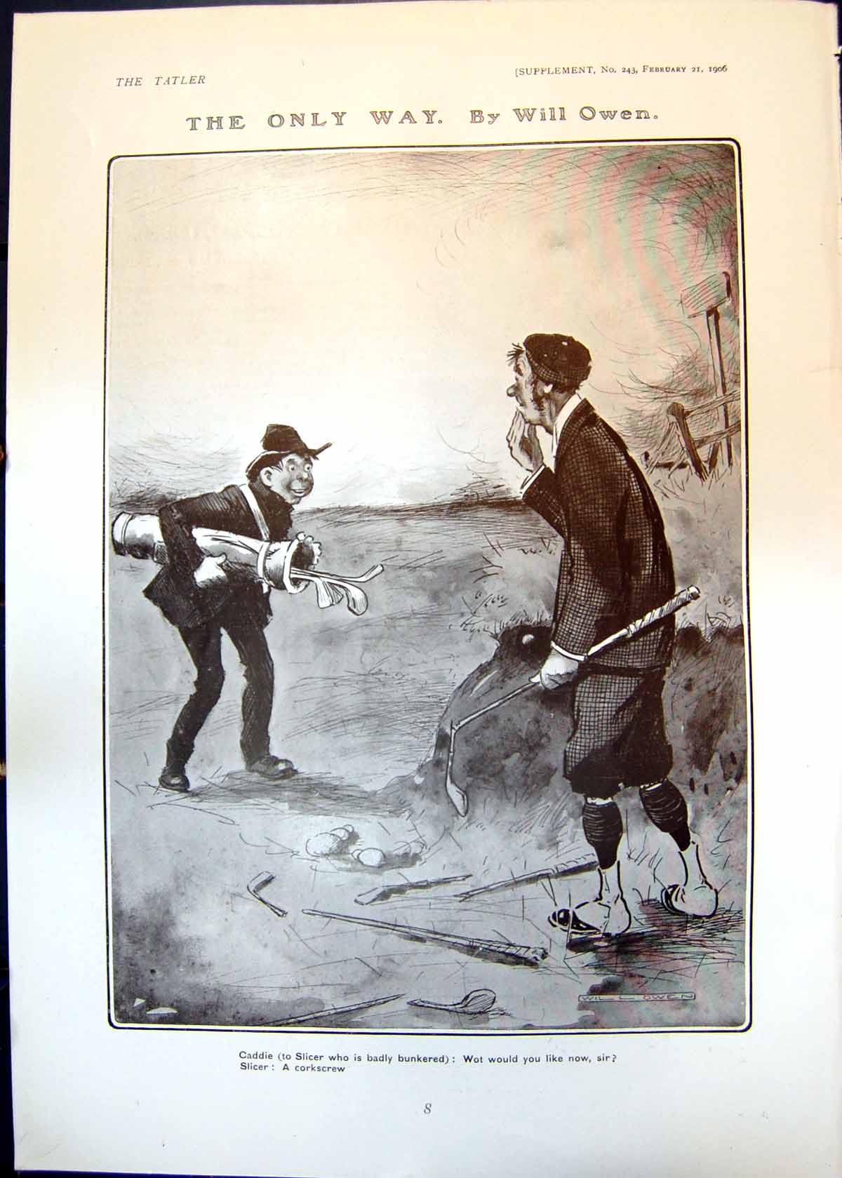 Old Only Way Will Owen Caddie Slicer Fishing Pool Glen Cc Donegal 190 20th