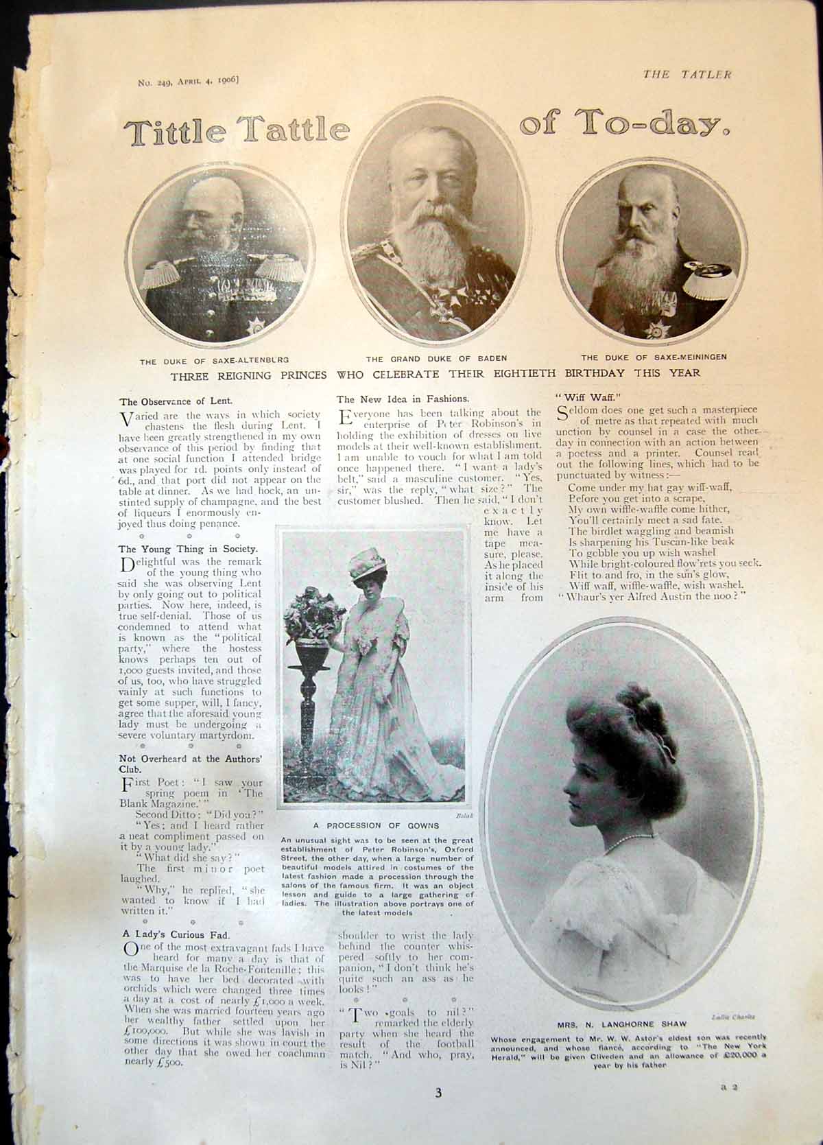 Old Mrs N Langhorne Shaw Dukes Saxe-Altenburg Baden Saxe-Meiningen190 Victorian