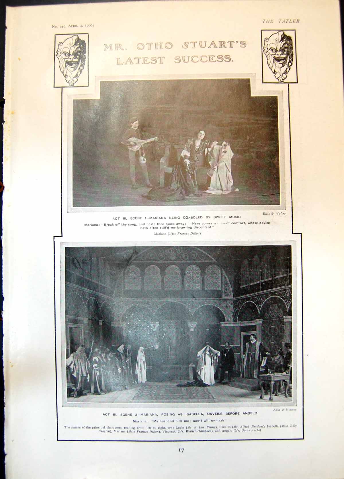 Old Mariana Frances Dillon Ian Penny Albert Spalding Camille St Saens