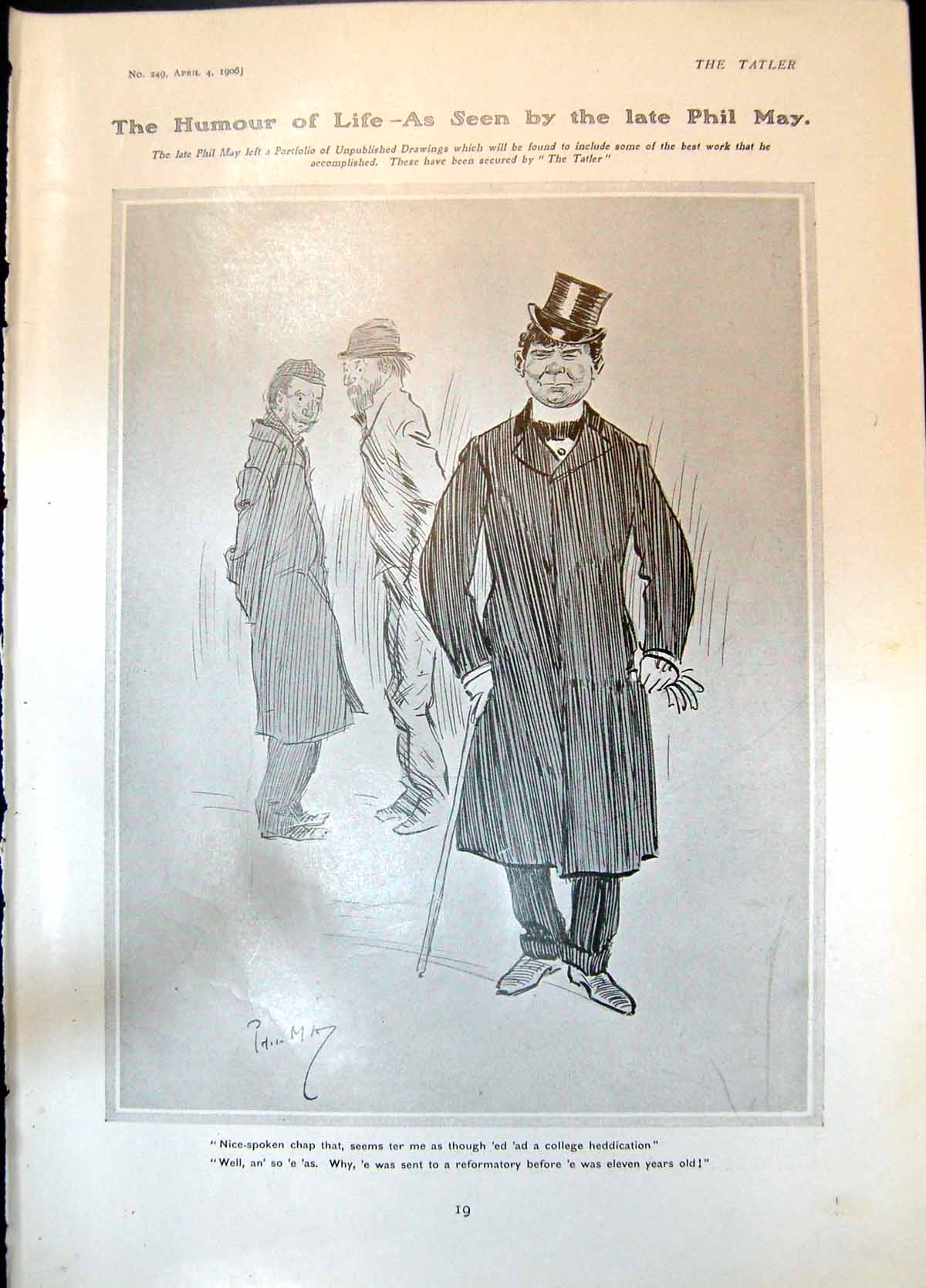 Old Humour P May Nice Spoken Chap Dowager Queen Margherita Italy 1906 20th