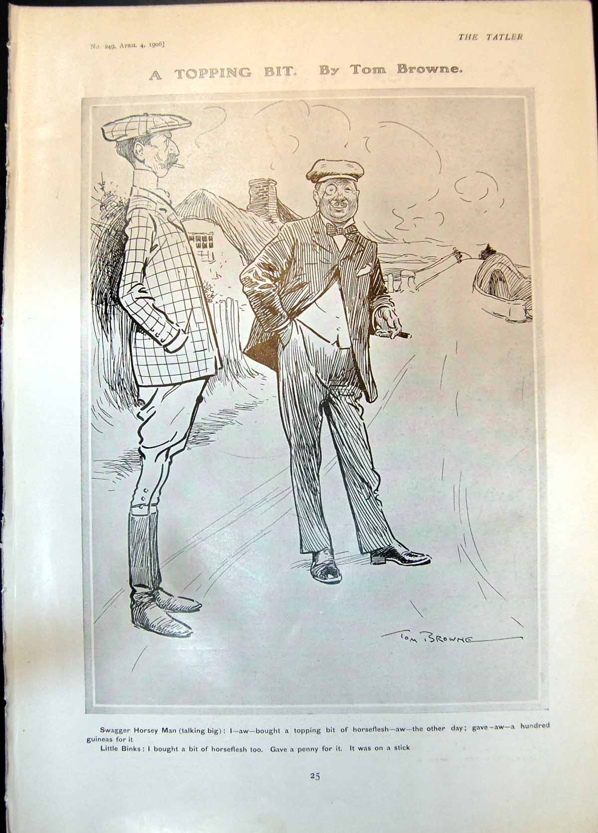 Old Topping Bit T Browne Horsey Man Little Binks Bransby Williams 190 Victorian
