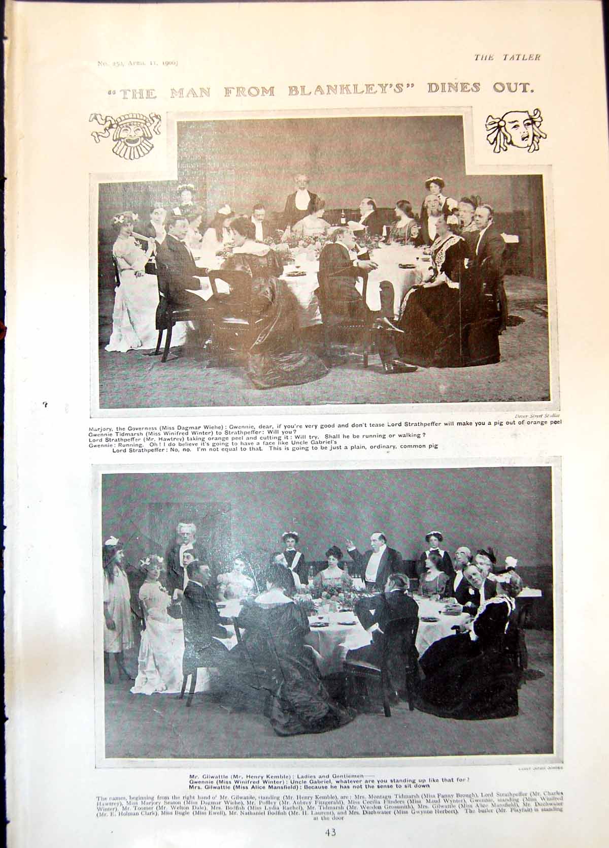 Old Man Blankleys Dines Out Dagmar Wiehe Henry Kemble Ellen Terry 190 Victorian